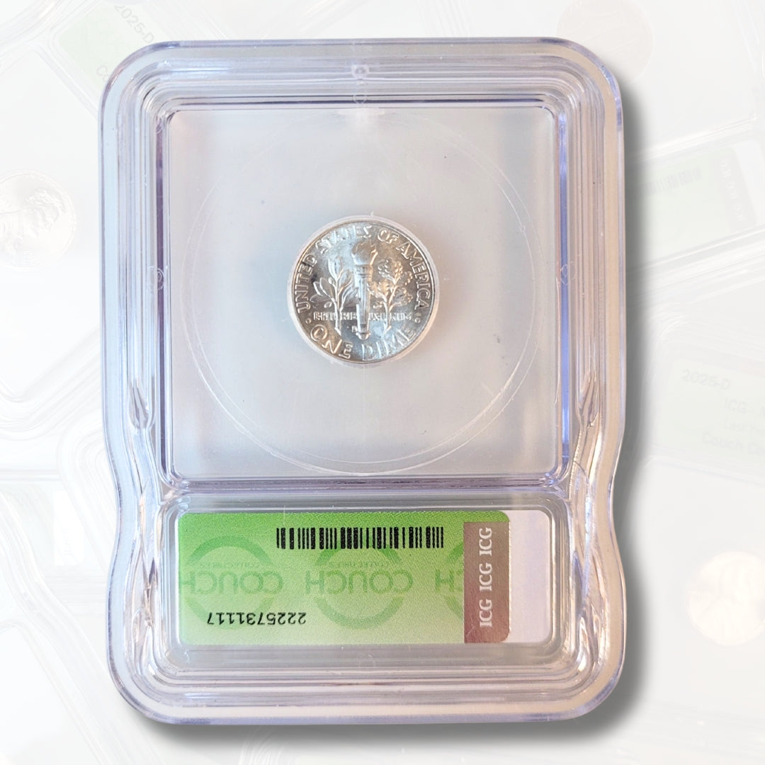 1960 D MS64 FULL BANDS ICG SILVER ROOSEVELT DIME - COUCH COLLECTIBLES