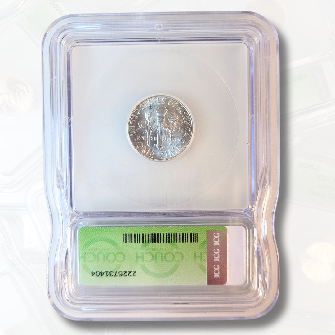 1959 D MS65 FULL BANDS ICG SILVER ROOSEVELT DIME - COUCH COLLECTIBLES