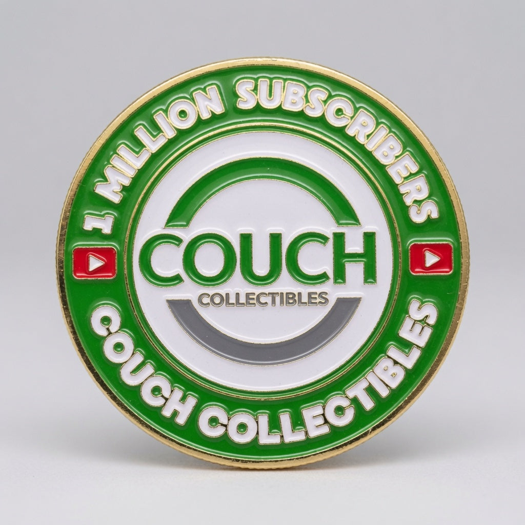 1,000,000 YouTube Subscribers Coin - Couch Collectibles (FREE SHIPPING)
