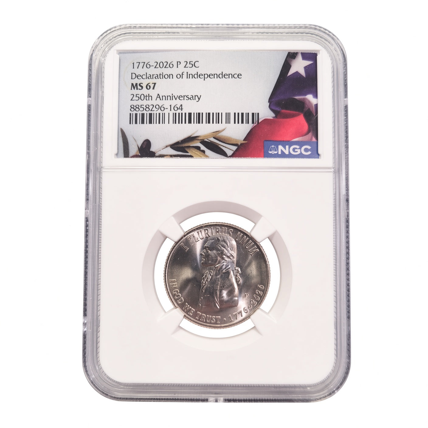 (1) 1776-2026 Declaration of Independence Quarter NGC MS67 250th Anniversary