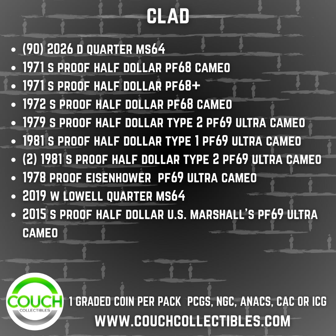 (1) Coin Hitz Mashup Graded Coin Pack - Couch Collectibles