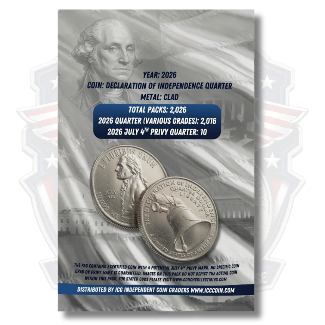 (1) Patriotic Privy Pack Chase - 2026 Quarter Graded by ICG