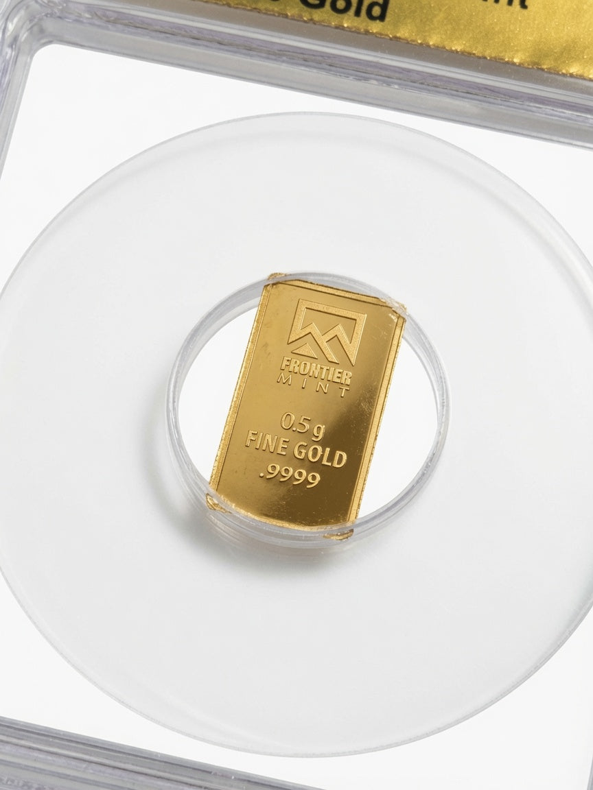 Frontier Mint 1/2 Gram .9999 Gold Bar ICG MS 70 Proof Like 0.5g FREE SHIPPIING
