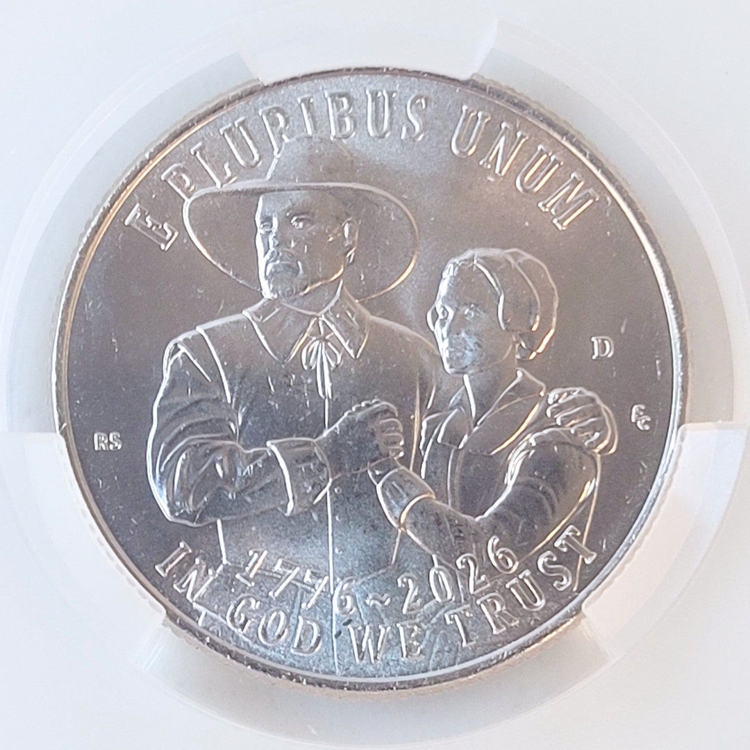 1776-2026 D Quarter Mayflower Compact CAC MS64