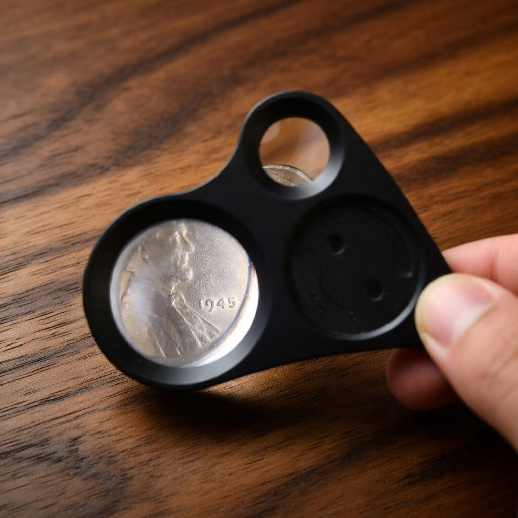 Coin Loupe Magnifier BLACK - Couch Collectibles