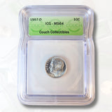 1957 D MS64 ICG SILVER ROOSEVELT DIME - COUCH COLLECTIBLES