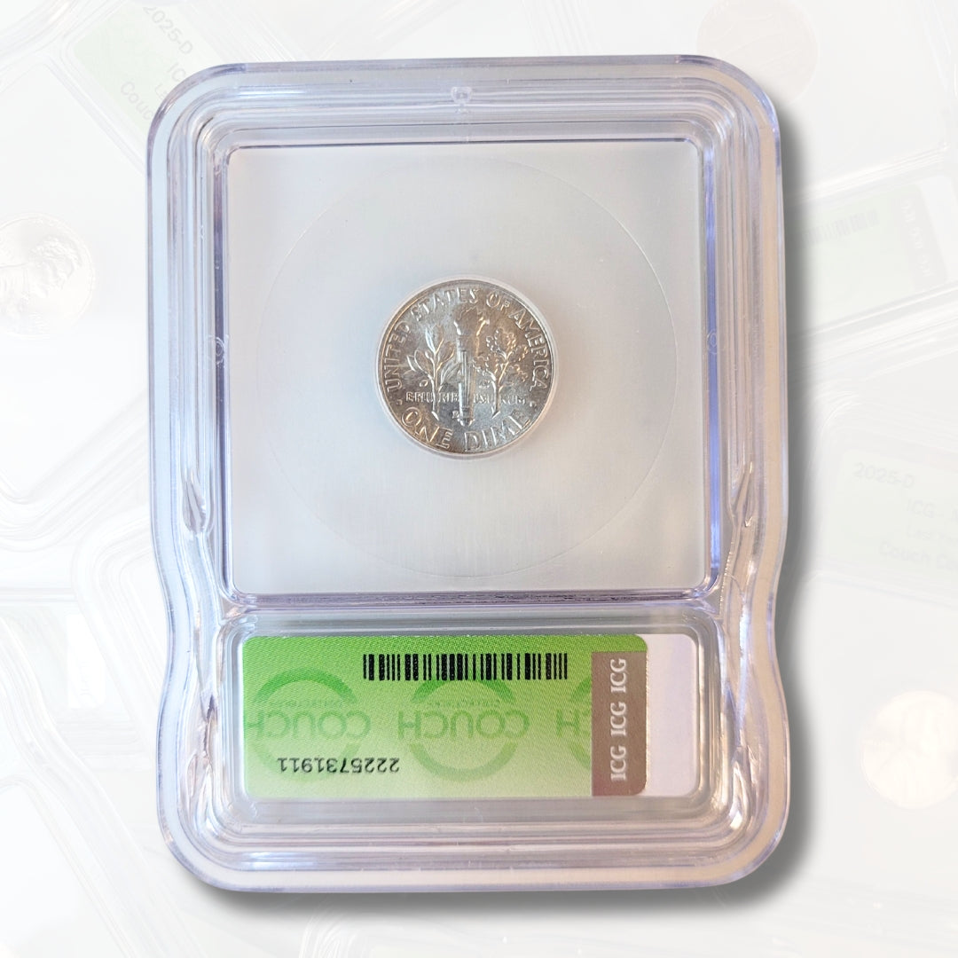 1957 D MS65 ICG SILVER ROOSEVELT DIME - COUCH COLLECTIBLES
