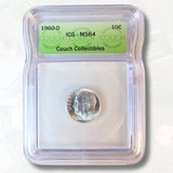 1960 D MS64 ICG SILVER ROOSEVELT DIME - COUCH COLLECTIBLES
