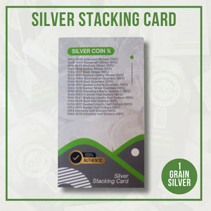 1 Grain Silver Stacking Card - Couch Collectibles