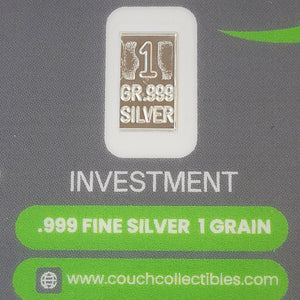 1 Grain Silver Stacking Card - Couch Collectibles