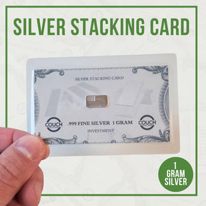 1 GRAM Silver Stacking Card - Couch Collectibles