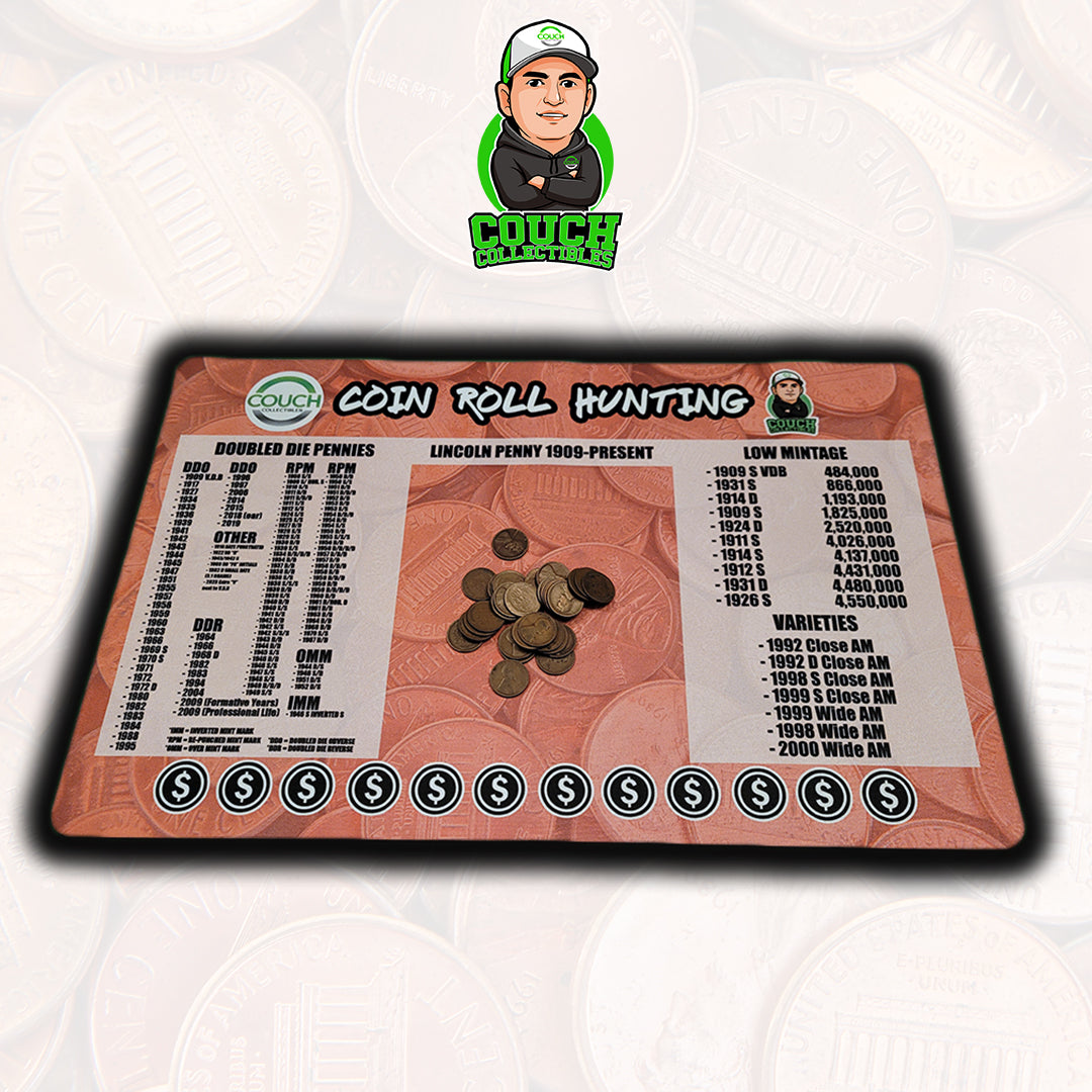 NEW Coin Roll Hunting Mats Pennies Couch Collectibles Couch