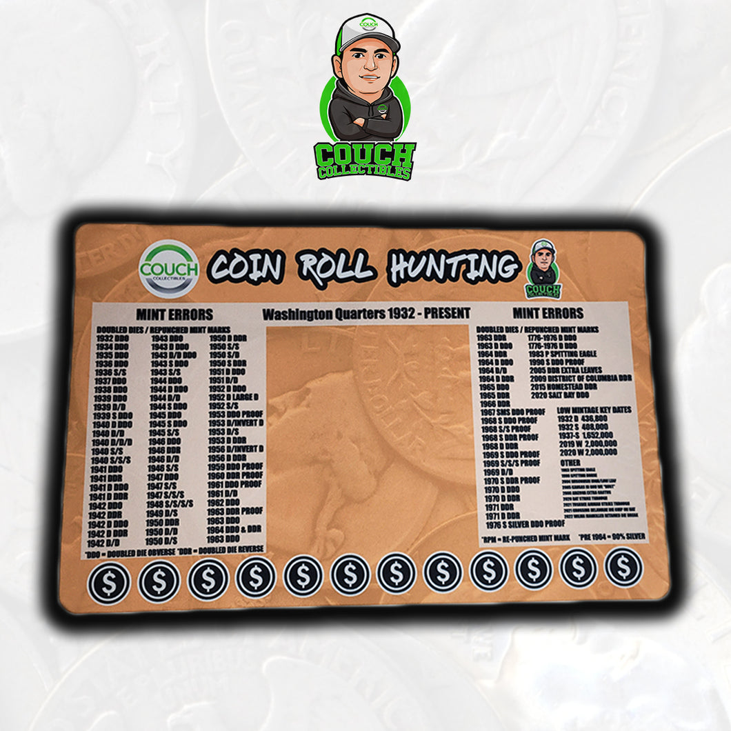 NEW! Coin Roll Hunting Mats (Quarters) - Couch Collectibles