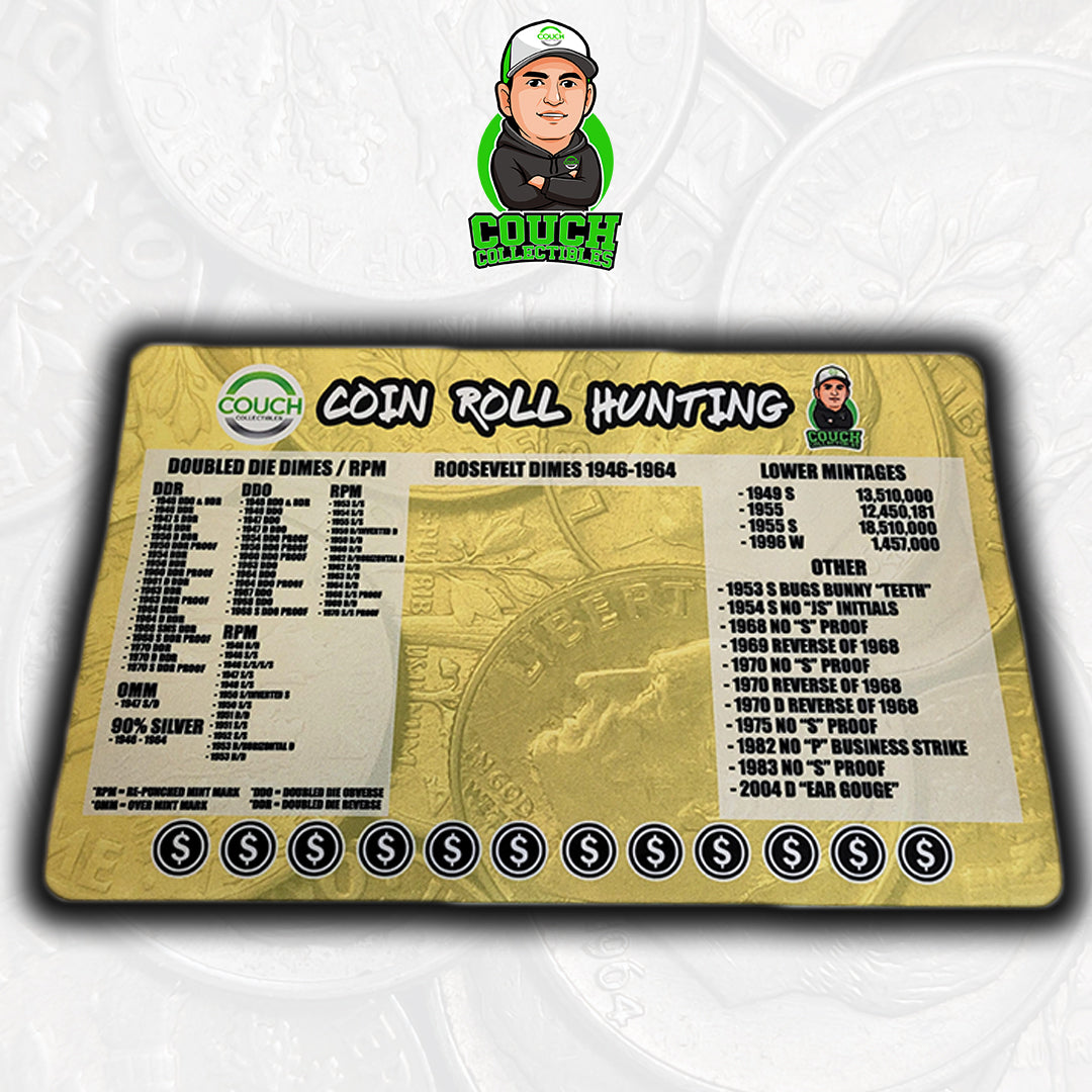 NEW! Coin Roll Hunting Mats (Dimes) Couch Collectibles Couch