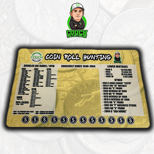 NEW! Coin Roll Hunting Mats (Dimes) Couch Collectibles Couch