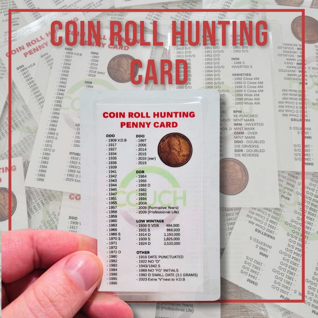 NEW! Coin Roll Hunting CARD (Pennies) - Couch Collectibles