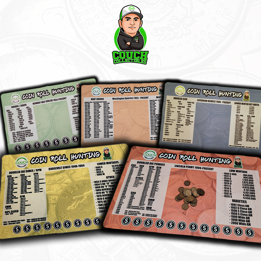 NEW Coin Roll Hunting Mats ALL 5 MATS Couch Collectibles