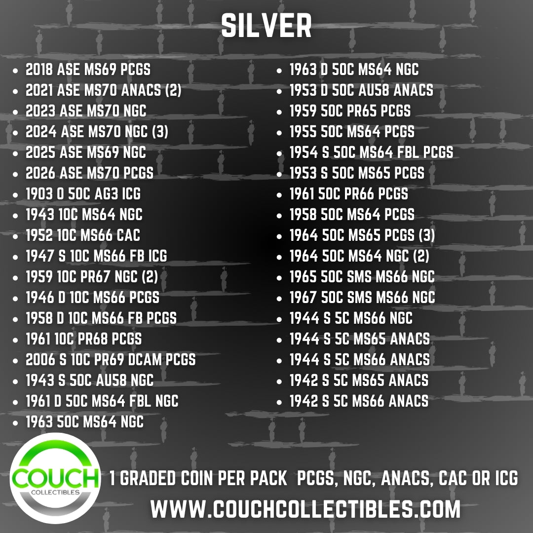 (1) Coin Hitz Mashup Graded Coin Pack - Couch Collectibles