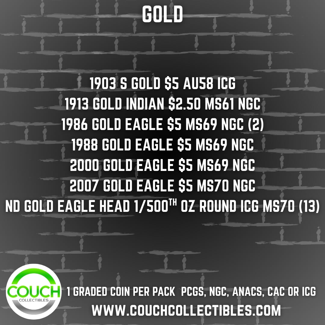 (1) Coin Hitz Mashup Graded Coin Pack - Couch Collectibles