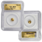 ICG MS70 Bald Eagle Gold Round - 1/500th oz FREE SHIPPING