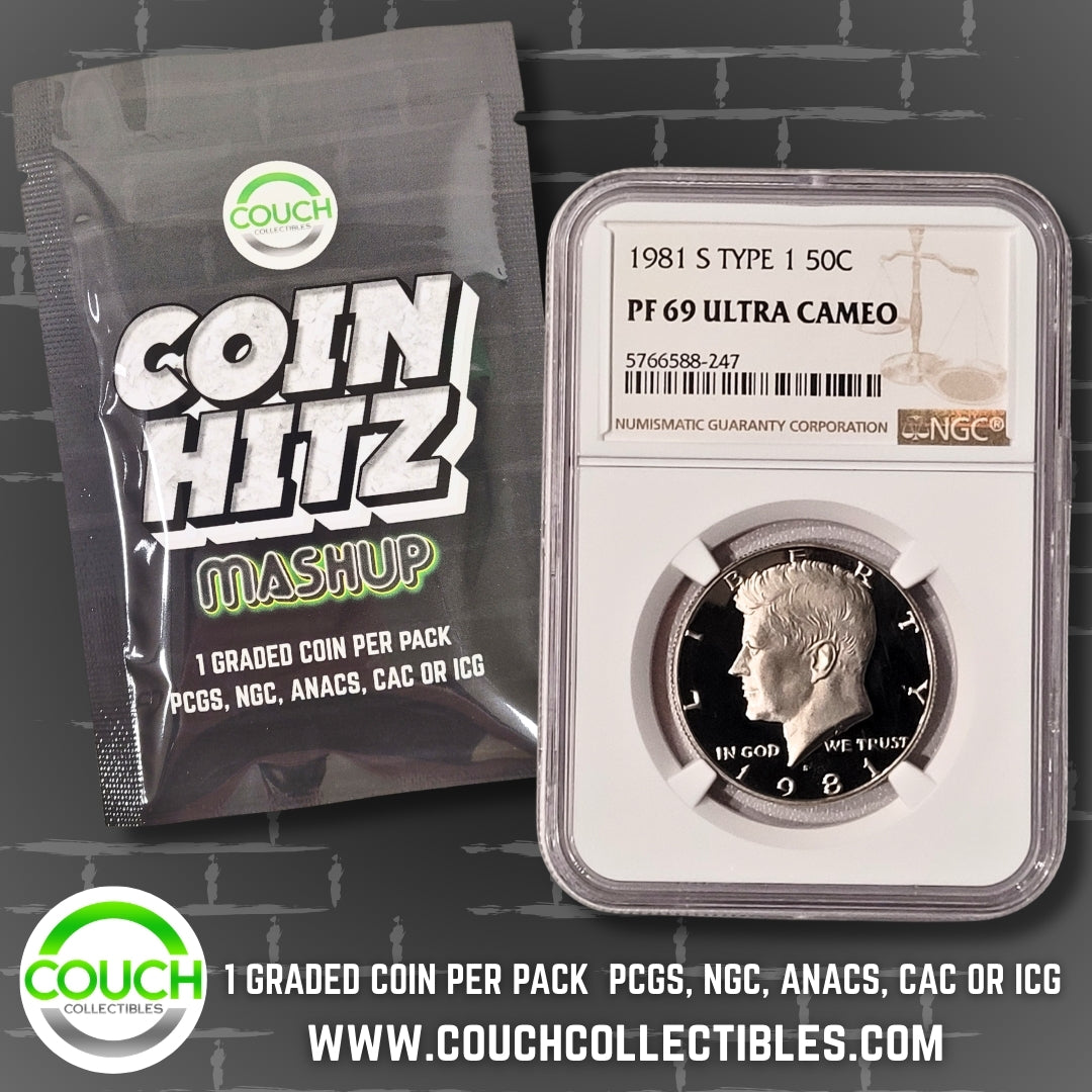 (1) Coin Hitz Mashup Graded Coin Pack - Couch Collectibles