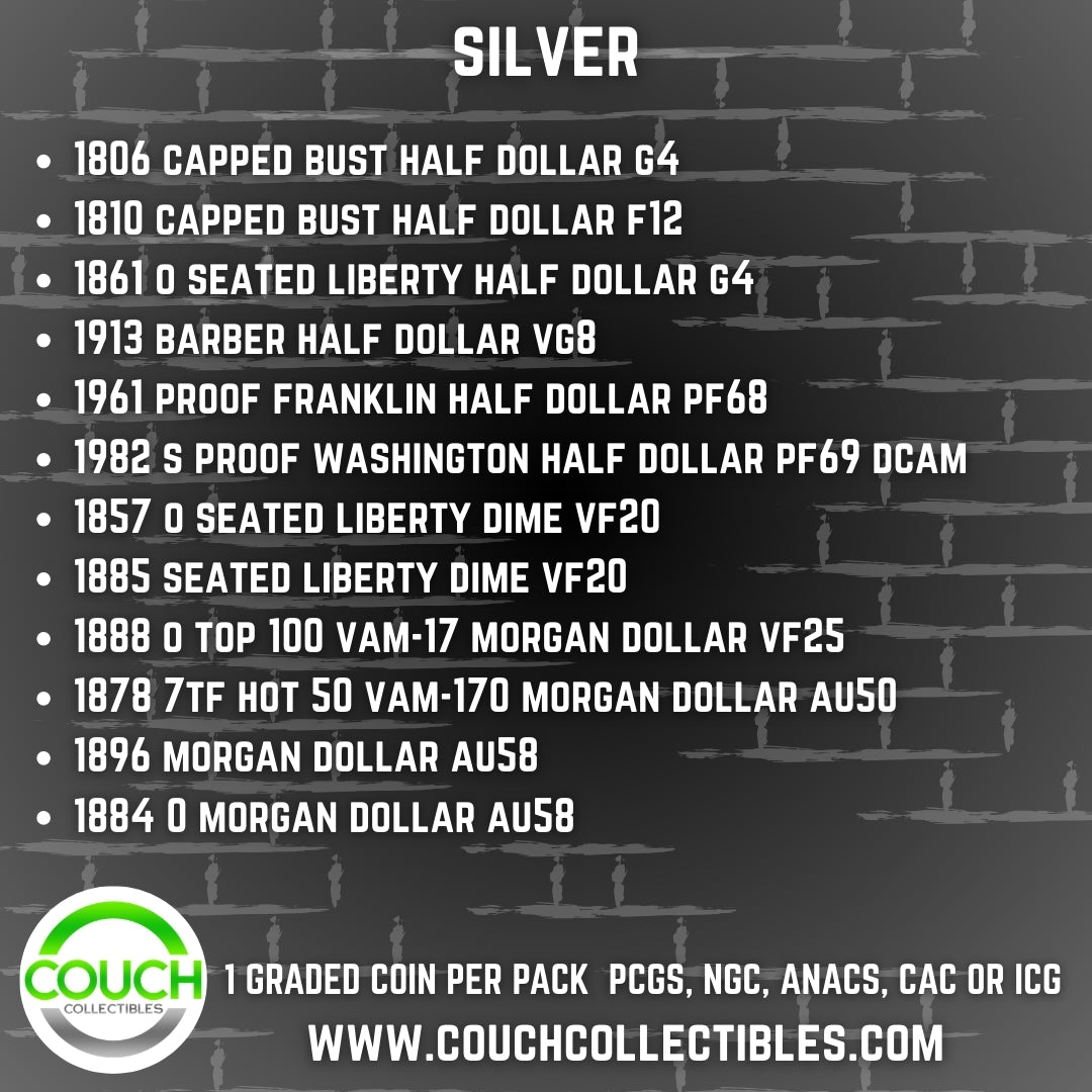 (1) Coin Hitz Mashup Graded Coin Pack - Couch Collectibles