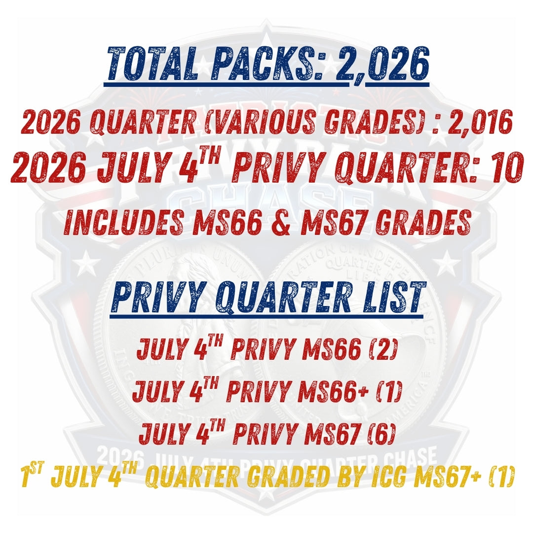 (1) Patriotic Privy Pack Chase - 2026 Quarter Graded by ICG