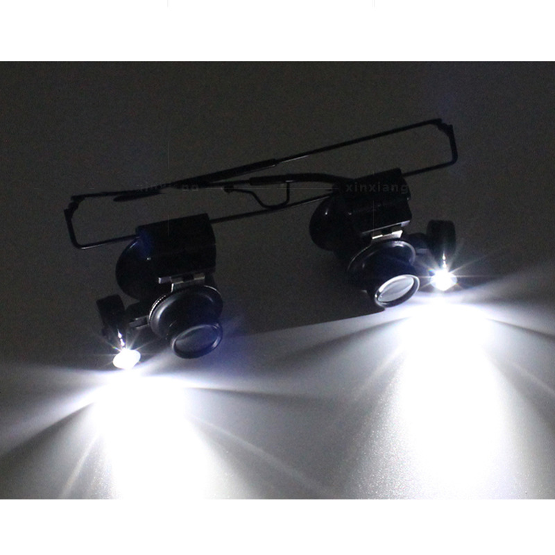 20X Magnifying Magnifier Glasses LED Light NEW