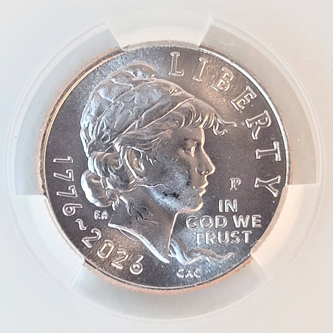 New! 2026 CAC MS63 Semiquincentenial Dime 1778-2026