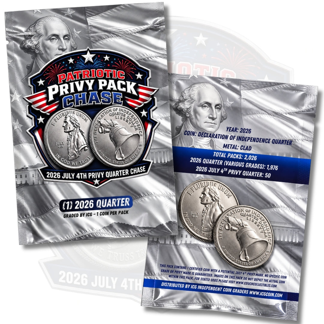 (1) Patriotic Privy Pack Chase - 2026 Quarter Graded by ICG