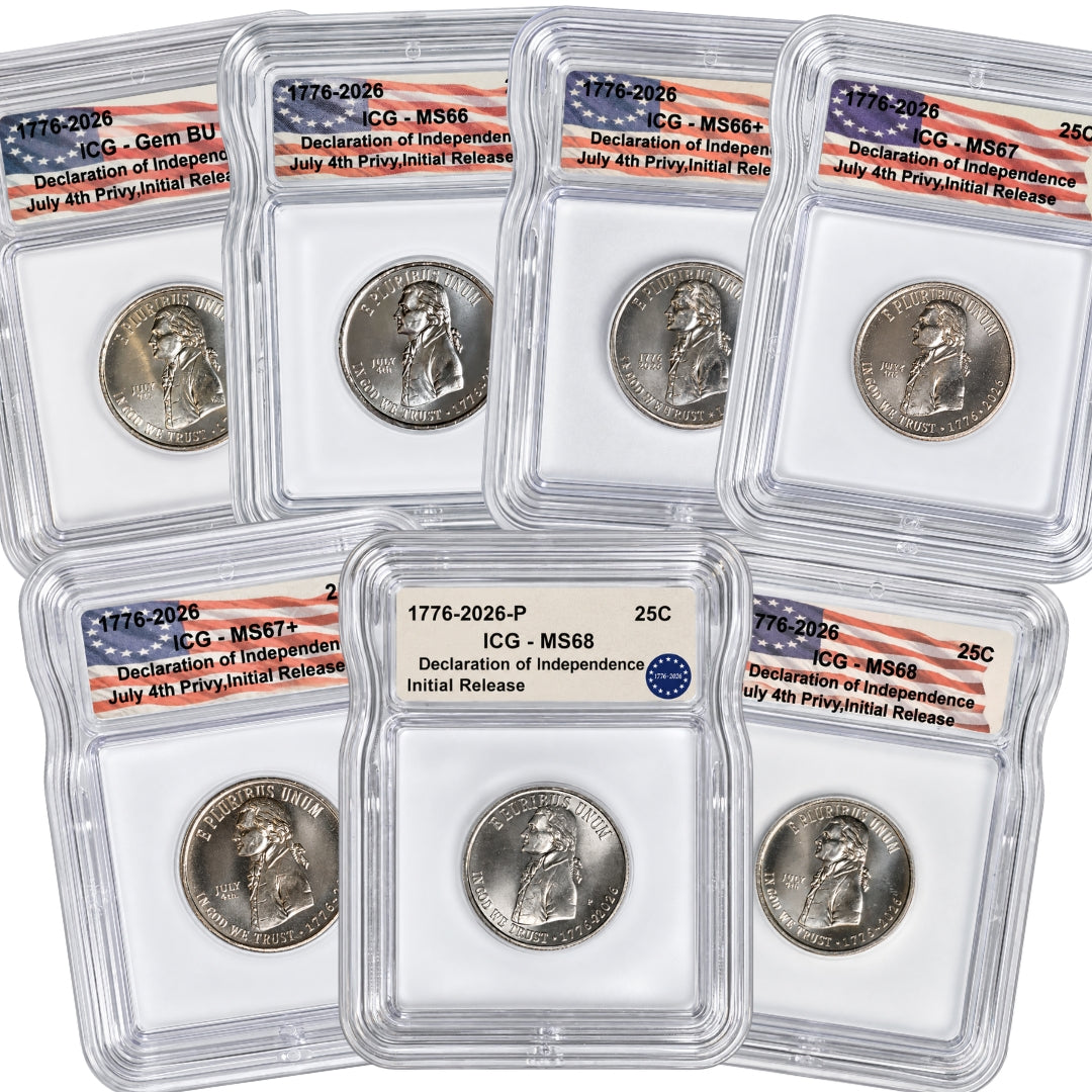 (1) Patriotic Privy Pack Chase - 2026 Quarter Graded by ICG