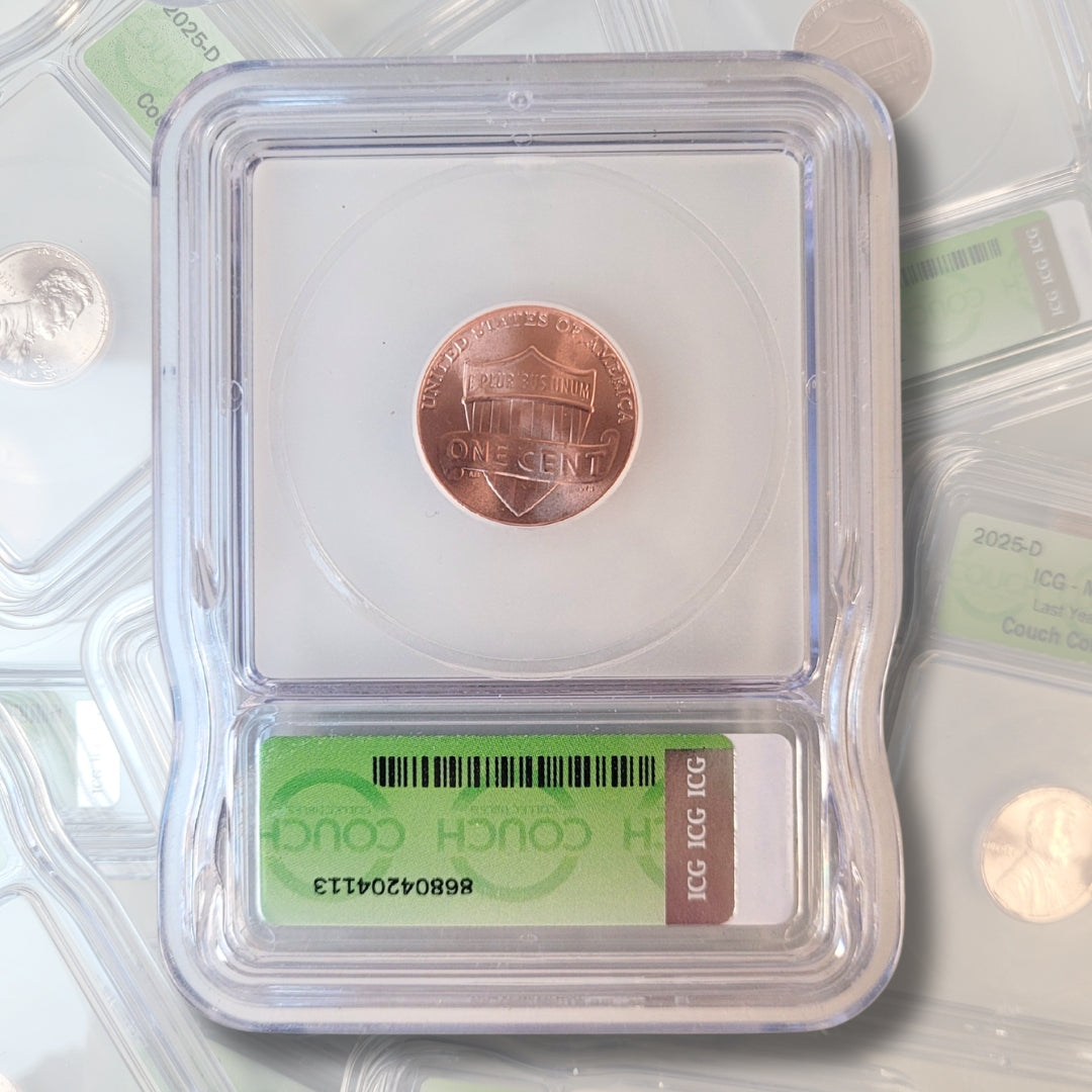 2025-D MS67 RD Lincoln Penny Coin Last Year of Issue ICG - Couch Collectibles
