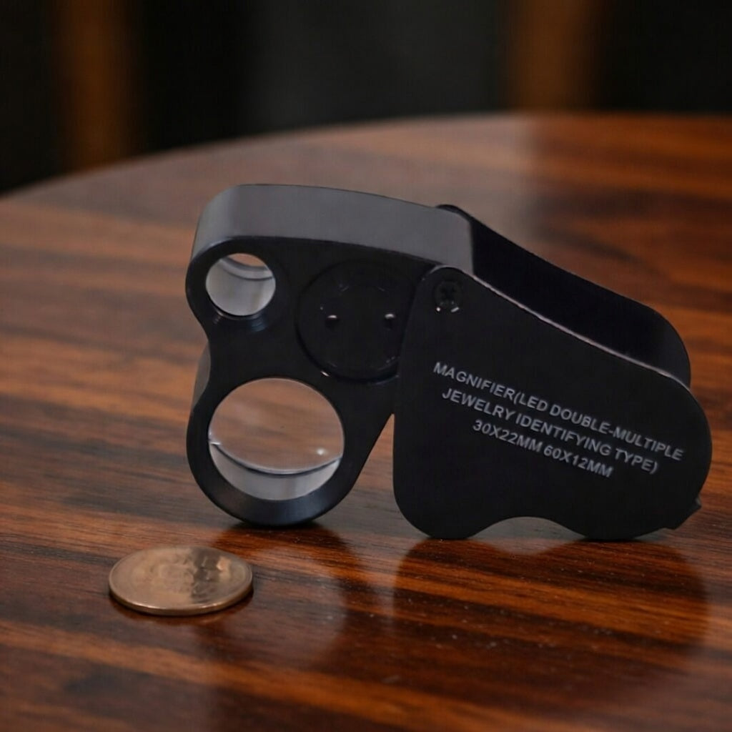 Coin Loupe Magnifier BLACK - Couch Collectibles