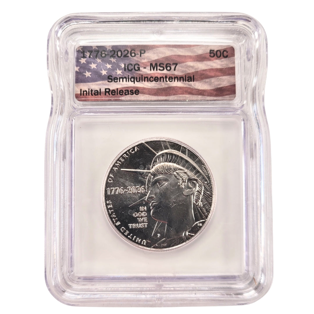 2026 P Semiquincentennial Liberty Half Dollar MS67