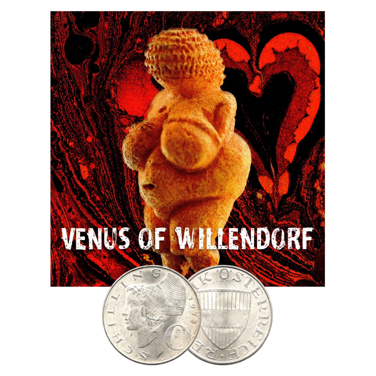 Silver Coin Austria 10 Schillings Mini Coin Album - Venus of Willendorf